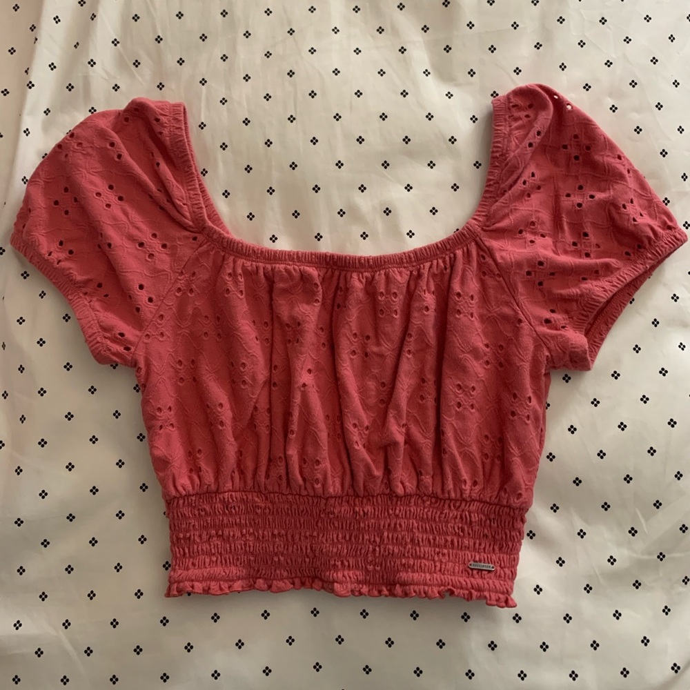 Hollister Pink Crop Top Size S